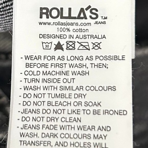 Rolla's Dusters High Rise Relaxed Dark Wash Jean Size 26 - Picture 8 of 8